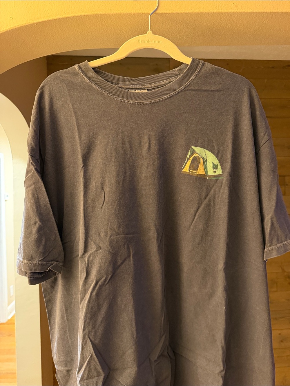 Comfort Colors Dark Gray Short Sleeve Tee with Tent Chest Graphic
